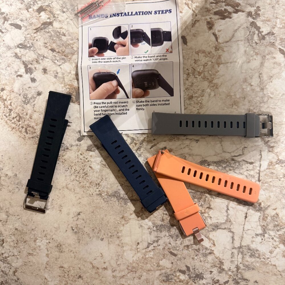 Beautiful Set Of 4 Replacement Smart Watch Bands with pins